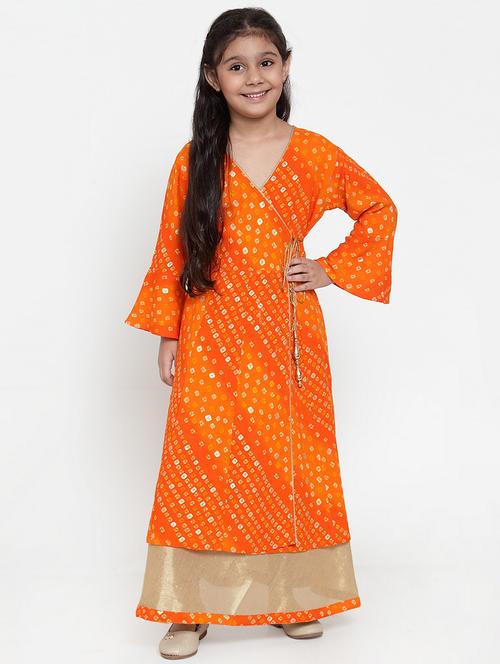 orange rayon suit set - 17213107 - Standard Image - 1