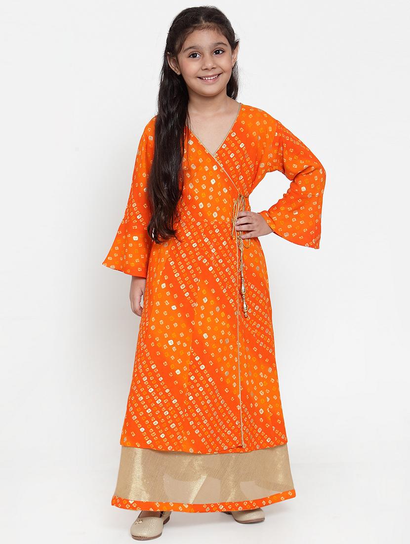orange rayon suit set - 17213107 - Zoom Image - 1
