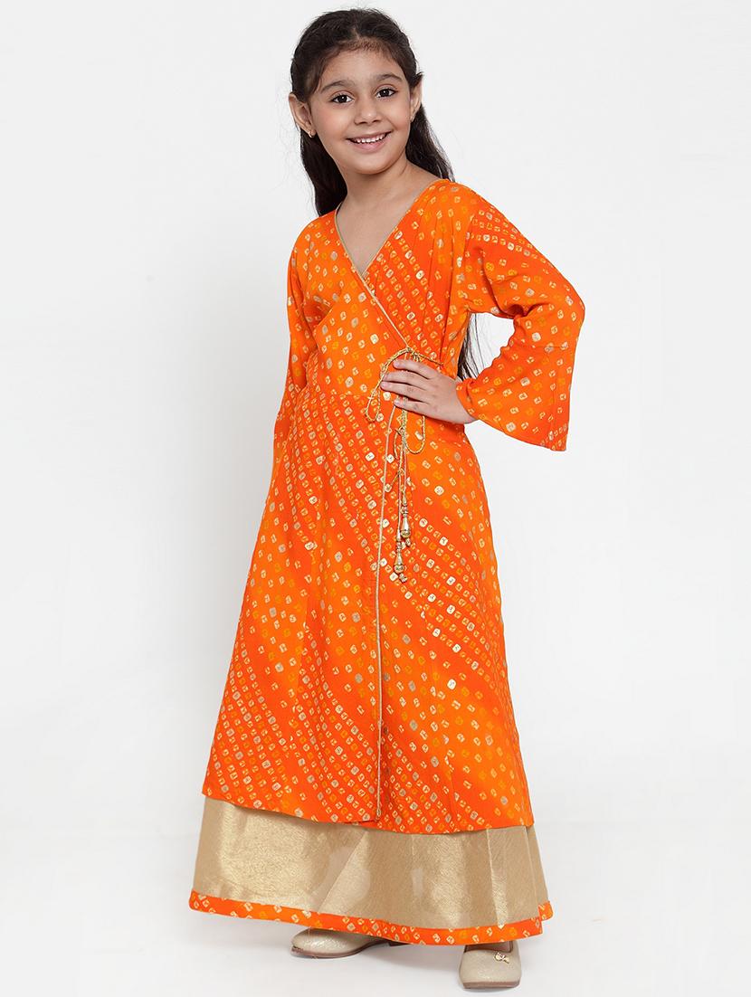orange rayon suit set - 17213107 - Zoom Image - 2