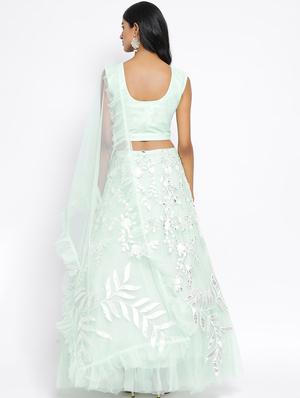 pastel gota work lehenga - 17213108 - Standard Image - 3