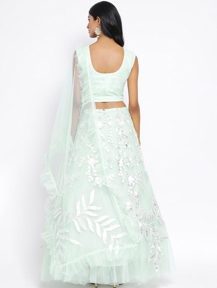 pastel gota work lehenga - 17213108 - Zoom Image - 3
