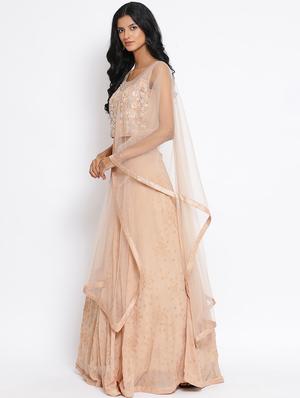 pastel gota work lehenga - 17213111 - Standard Image - 2