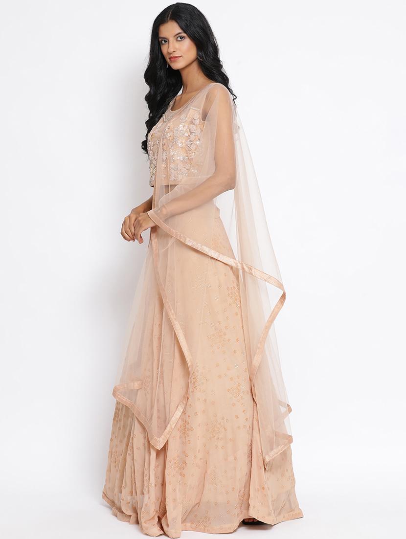 pastel gota work lehenga - 17213111 - Zoom Image - 2