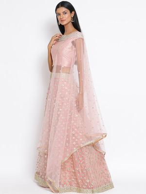pastel gota work lehenga - 17213115 - Standard Image - 2