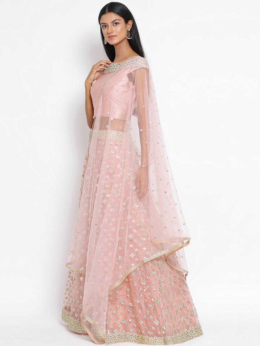 pastel gota work lehenga - 17213115 - Zoom Image - 2