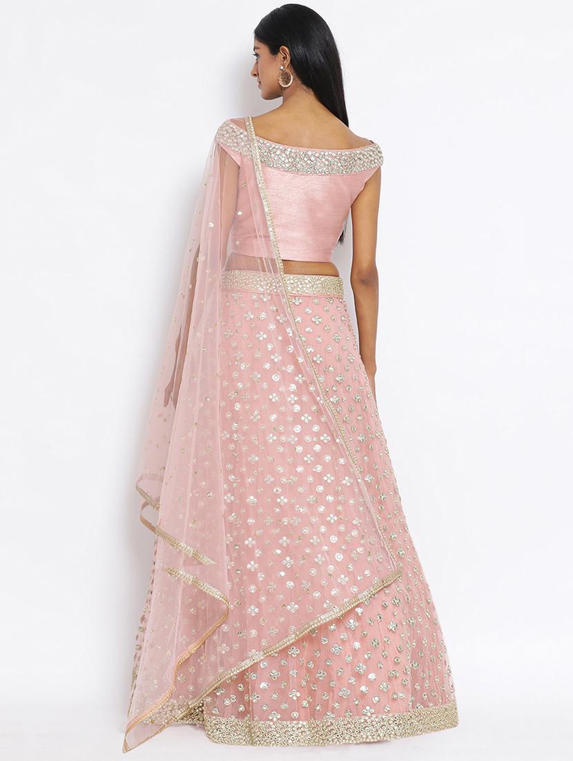 pastel gota work lehenga - 17213115 - Zoom Image - 3