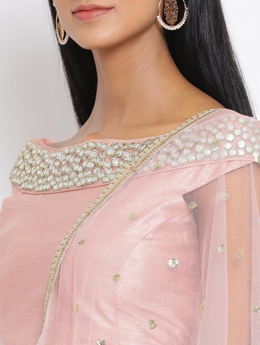 pastel gota work lehenga - 17213115 - Zoom Image - 4