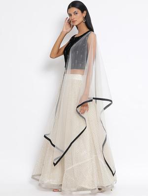 embellished flared lehenga - 17213124 - Standard Image - 2