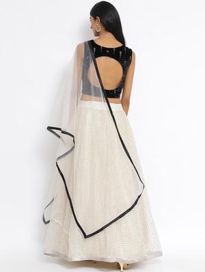 embellished flared lehenga - 17213124 - Standard Image - 3