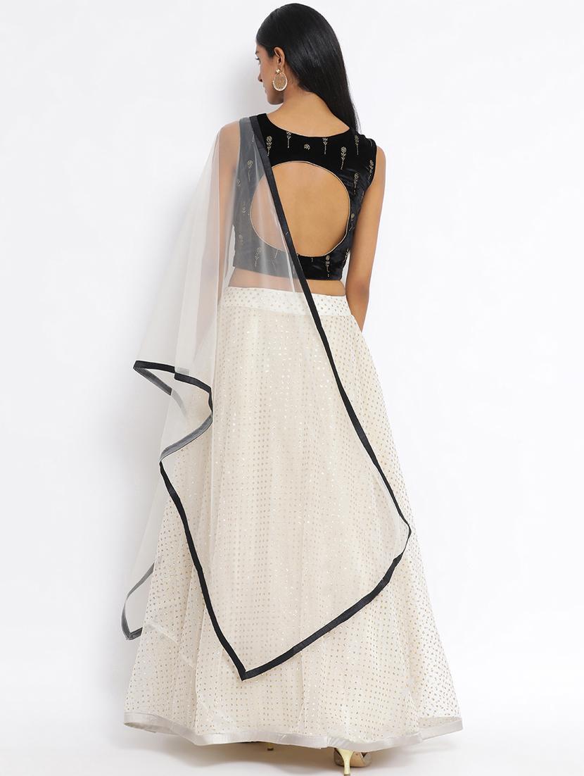 embellished flared lehenga - 17213124 - Zoom Image - 3