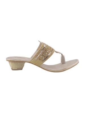 gold synthetic one toe sandals - 17213903 - Standard Image - 2