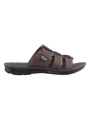 brown synthetic & mesh slip on slippers - 17214021 - Standard Image - 2