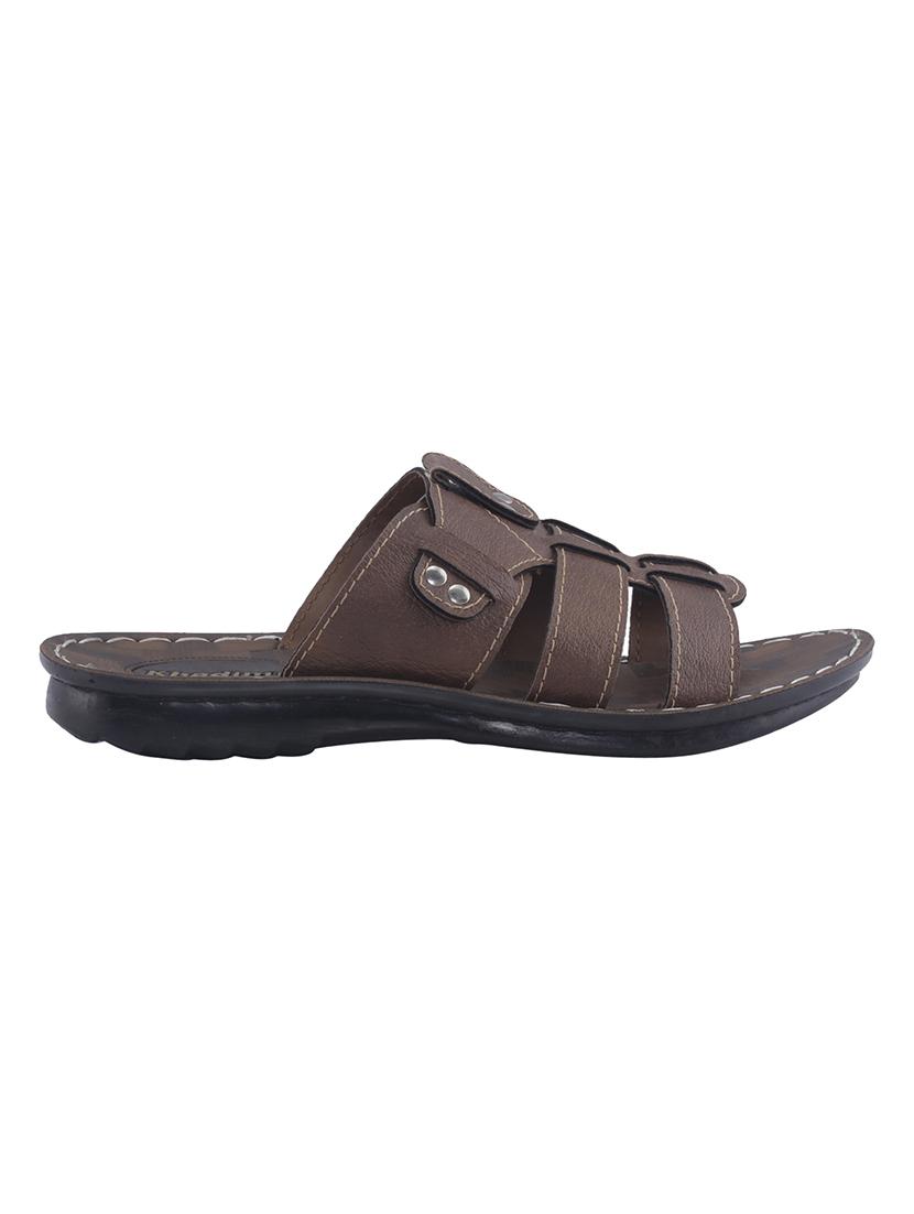 brown synthetic & mesh slip on slippers - 17214021 - Zoom Image - 2
