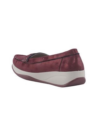 maroon slip on loafers - 17214028 - Standard Image - 3