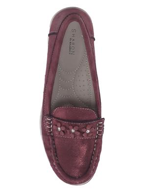 maroon slip on loafers - 17214028 - Standard Image - 4
