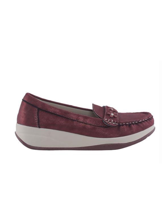 maroon slip on loafers - 17214028 - Zoom Image - 2