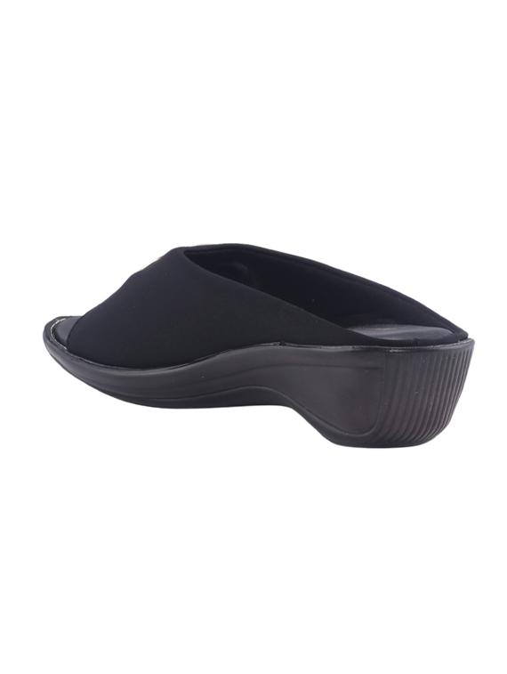 black synthetic slip on sandals - 17214031 - Zoom Image - 3