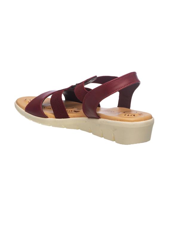 maroon synthetic slip on sandals - 17214037 - Zoom Image - 3
