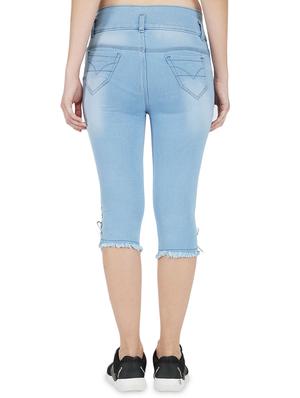 blue denim capris - 17214097 - Standard Image - 3