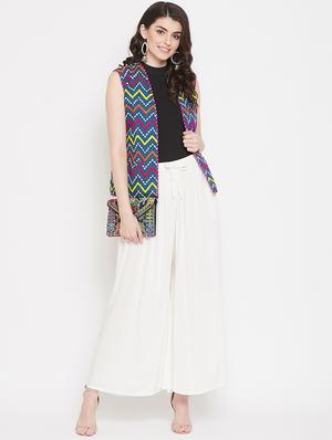 white solid palazzo - 17214151 - Standard Image - 4