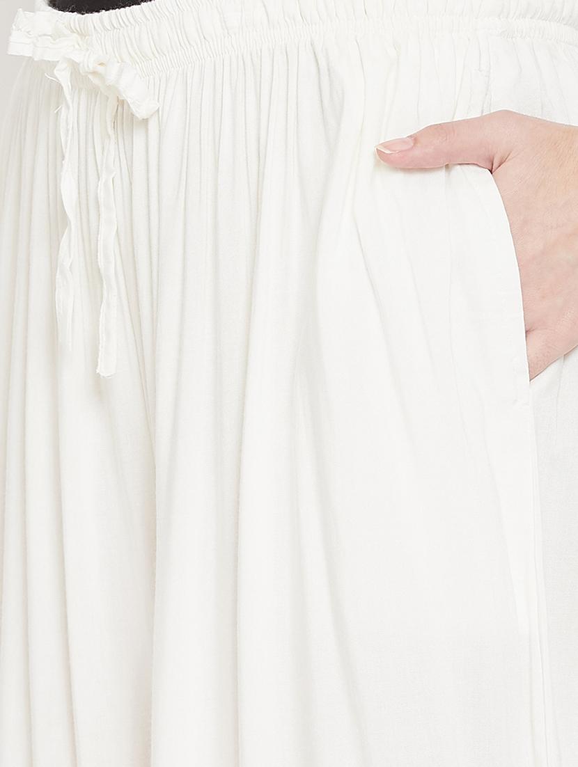 white solid palazzo - 17214151 - Zoom Image - 5