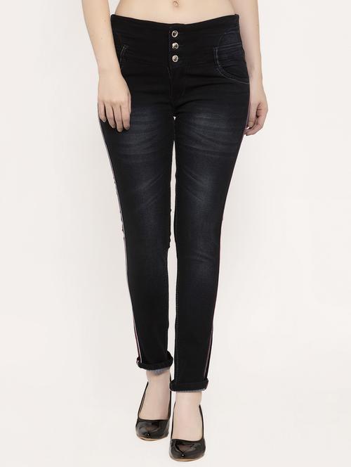 mid rise stone washed jeans - 17214464 - Standard Image - 1
