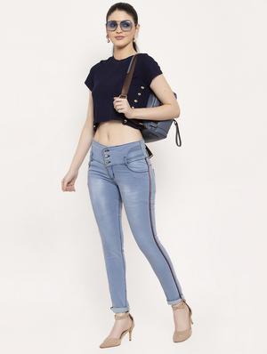 mid rise stone washed jeans - 17214686 - Standard Image - 4