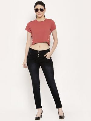 mid rise stone washed jeans - 17214687 - Standard Image - 4