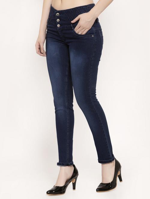 mid rise stone washed jeans - 17214688 - Standard Image - 1