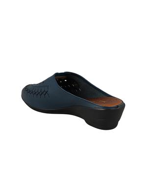 blue slip on wedges - 17214709 - Standard Image - 3