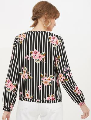 v-neck striped top - 17215460 - Standard Image - 3