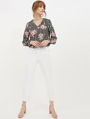v-neck striped top - 17215460 - Standard Image - 4