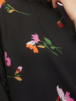 frill mock neck floral top - 17215486 - Standard Image - 5