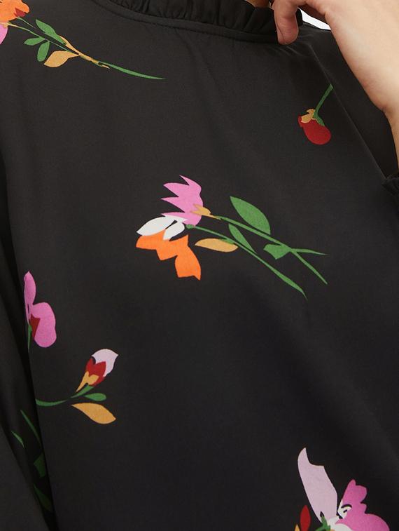 frill mock neck floral top - 17215486 - Zoom Image - 5