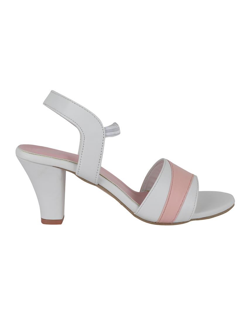 white synthetic ankle strap sandals - 17215673 - Zoom Image - 2