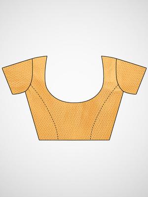 solid bordered woven saree with blouse - 17215761 - Standard Image - 3