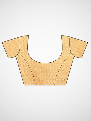 solid bordered woven saree with blouse - 17215762 - Standard Image - 3