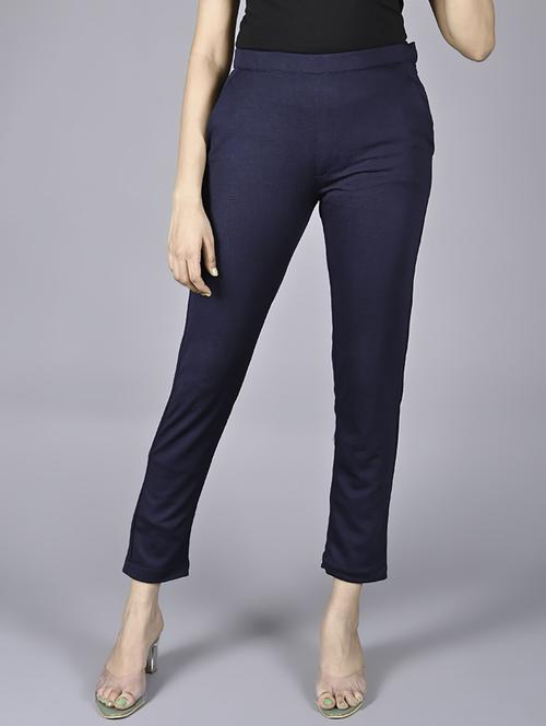 high rise textured trouser - 17216161 - Very Small Image - 1