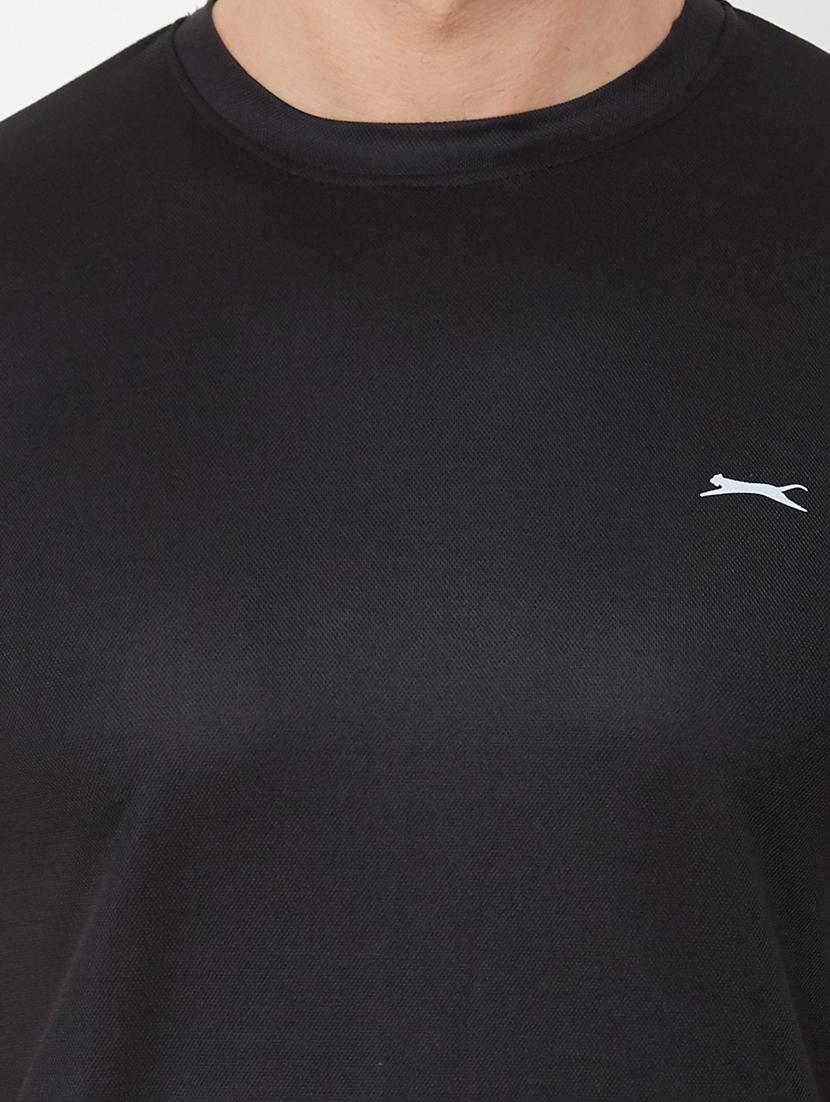 black solid t-shirt - 17216242 - Zoom Image - 4