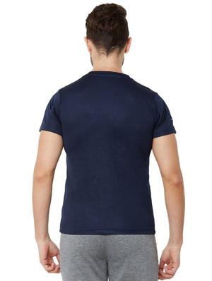 navy blue solid t-shirt - 17216246 - Standard Image - 3