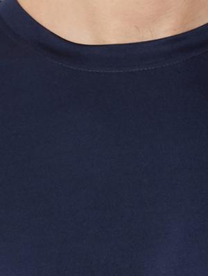navy blue solid t-shirt - 17216246 - Standard Image - 4