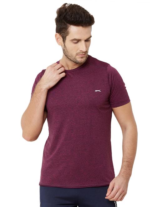 maroon solid t-shirt - 17216249 - Standard Image - 1