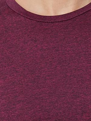 maroon solid t-shirt - 17216249 - Standard Image - 4