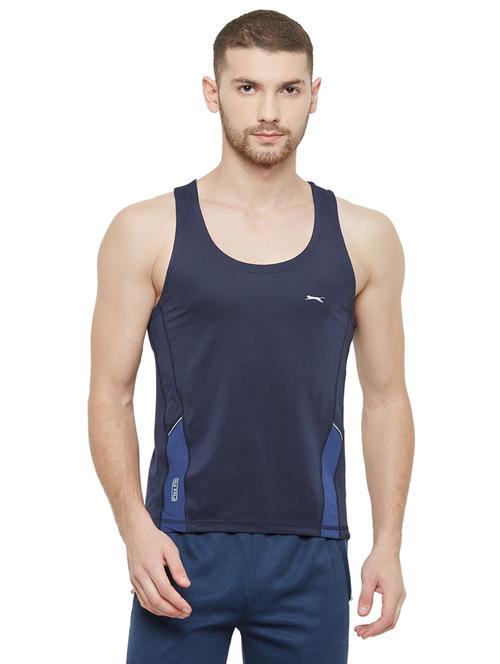 navy blue color block t-shirt - 17216251 - Standard Image - 1