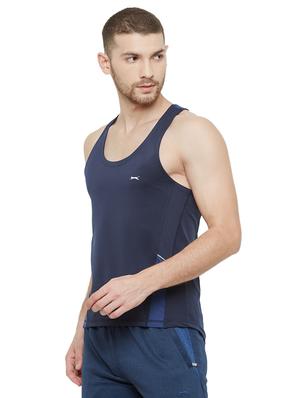 navy blue color block t-shirt - 17216251 - Standard Image - 2