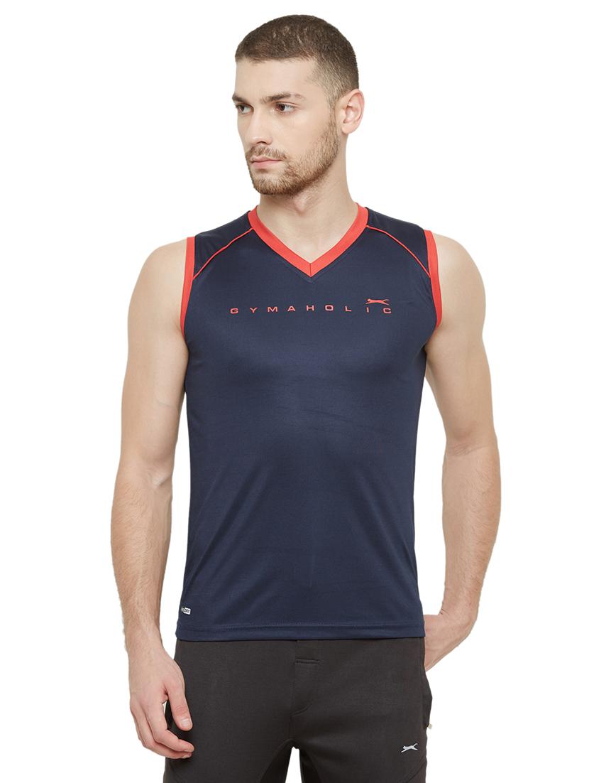 navy blue printed t-shirt - 17216253 - Zoom Image - 1