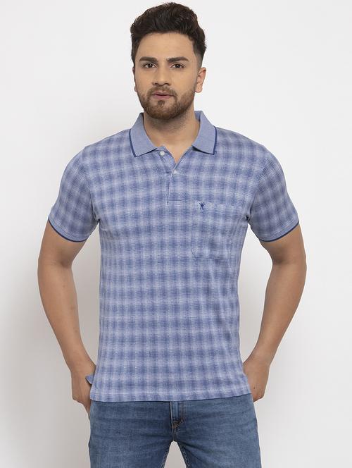 blue printed polo t-shirt - 17216280 - Very Small Image - 1