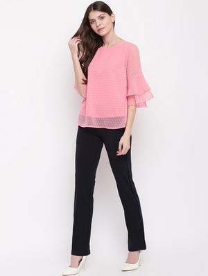 bell sleeves dobby top - 17216335 - Standard Image - 4