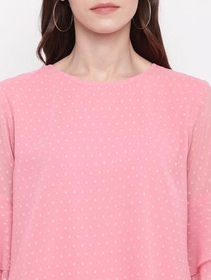 bell sleeves dobby top - 17216335 - Standard Image - 5