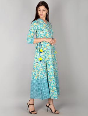 floral a-line kurta - 17216402 - Standard Image - 2